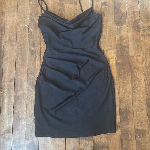 Windsor Black Cowl Neck Mini Slip Dress - Picture 2 of 5